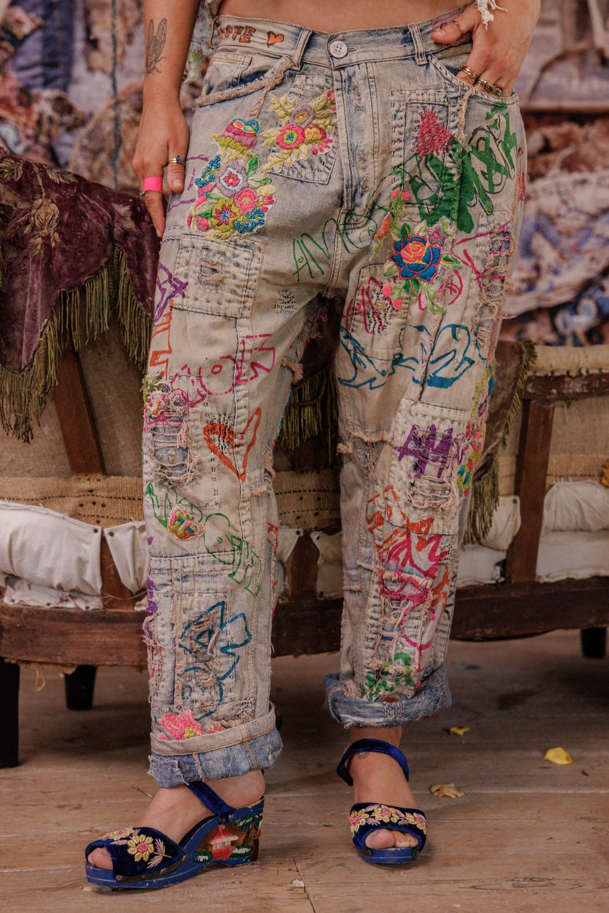 Amor Amor Miner Denims Ξεθωριασμένο Indigo 