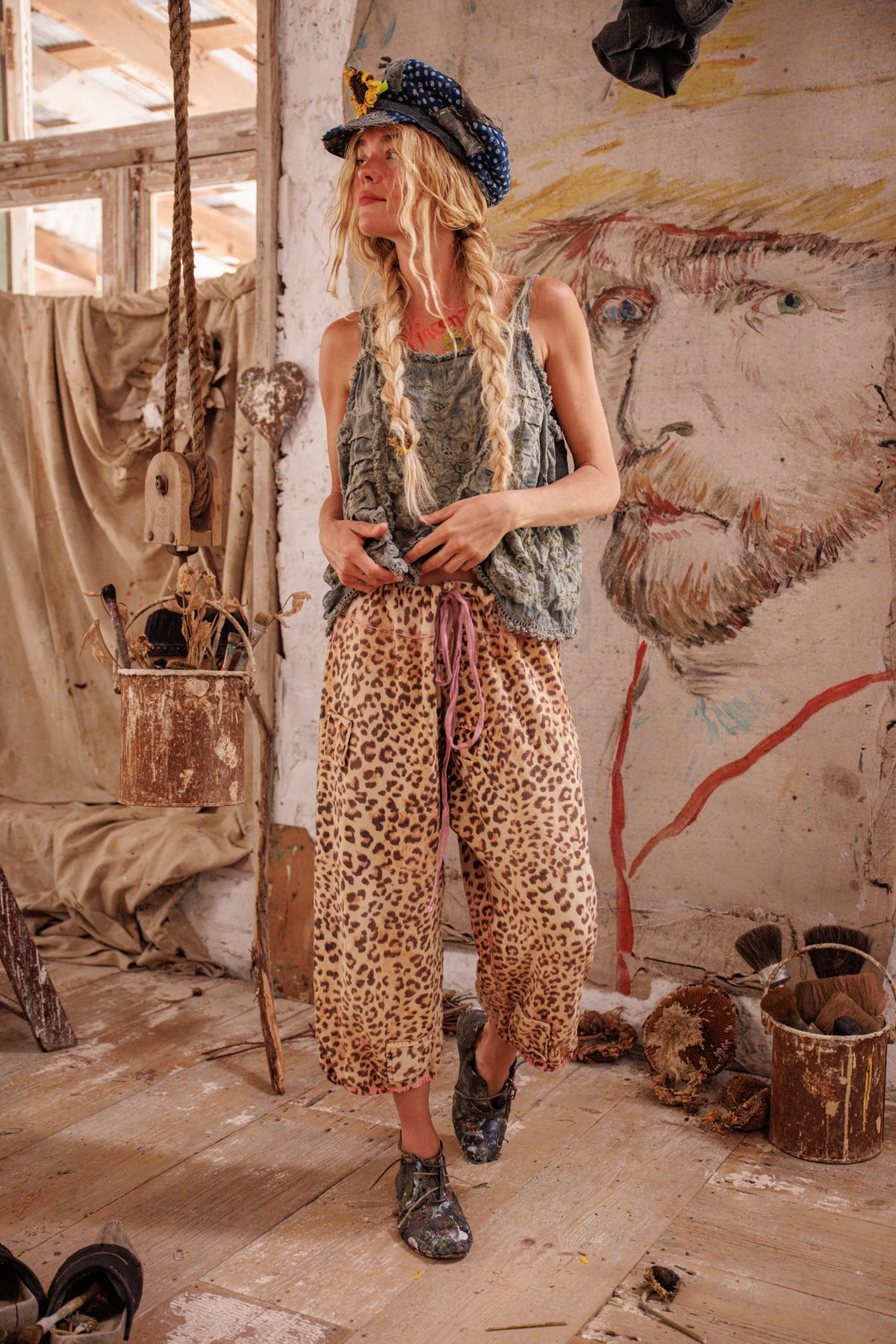 Leopard Cali Sweat Shorts