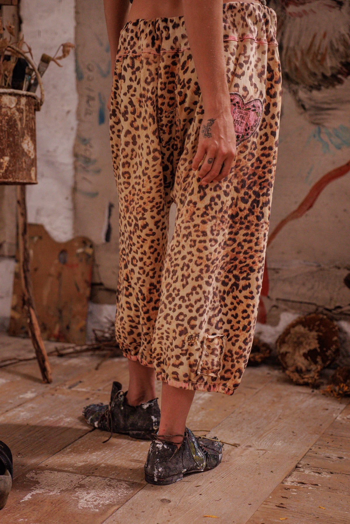 Leopard Cali Sweat Shorts