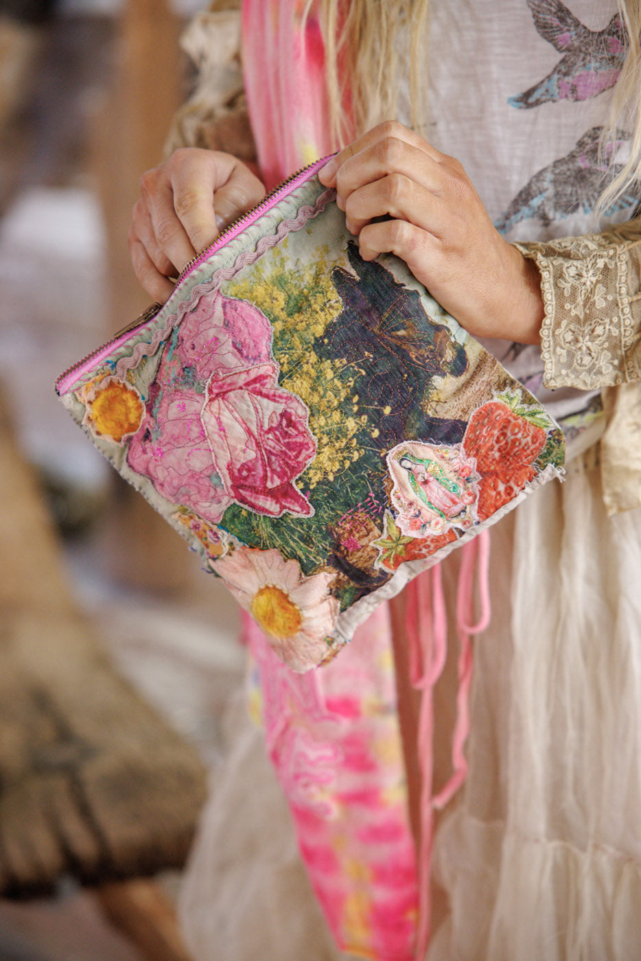 Quilted Bunny Burro Pouch Magnolia Pearl Clothing