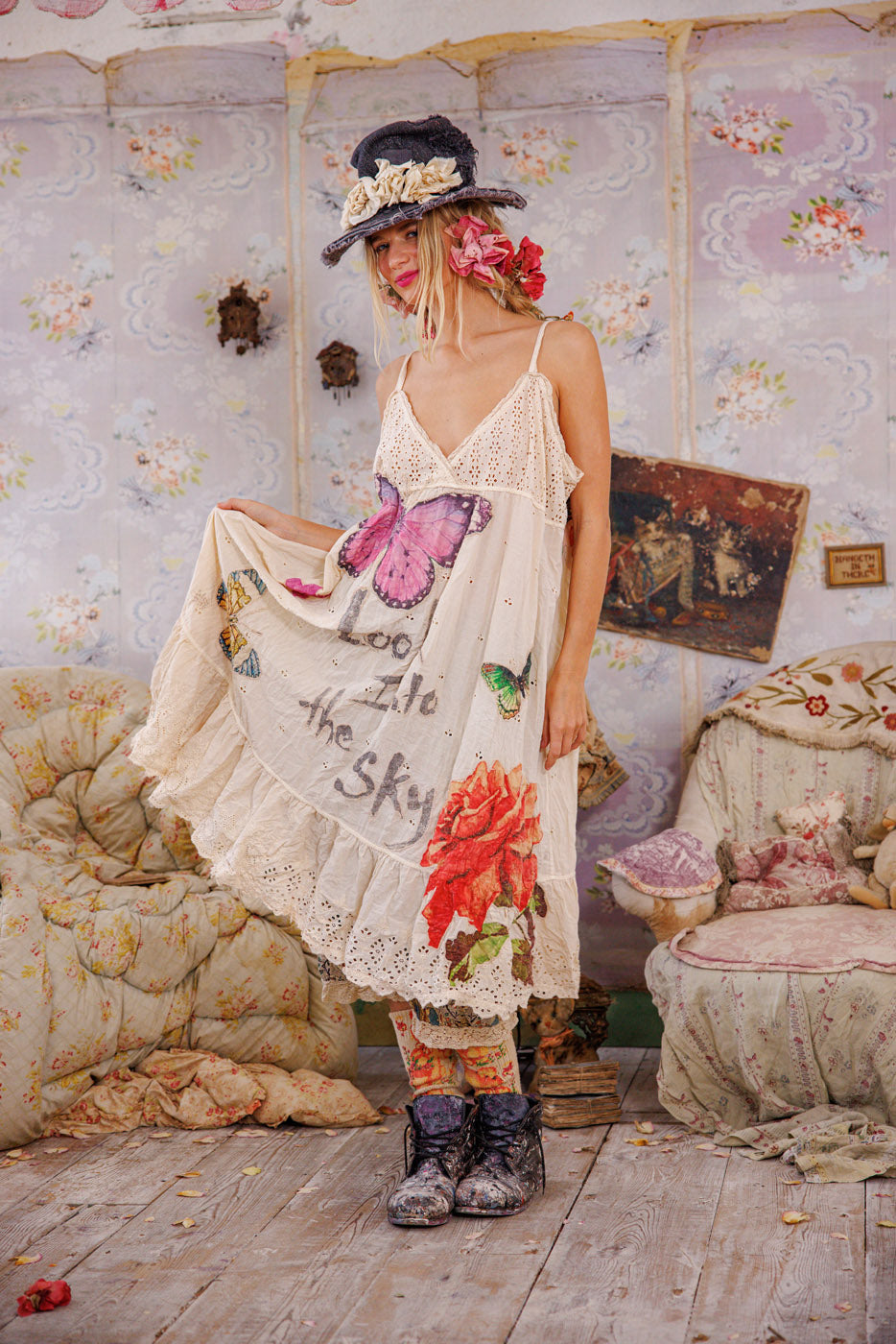 Eyelet Avril Tank Dress Magnolia Pearl Clothing