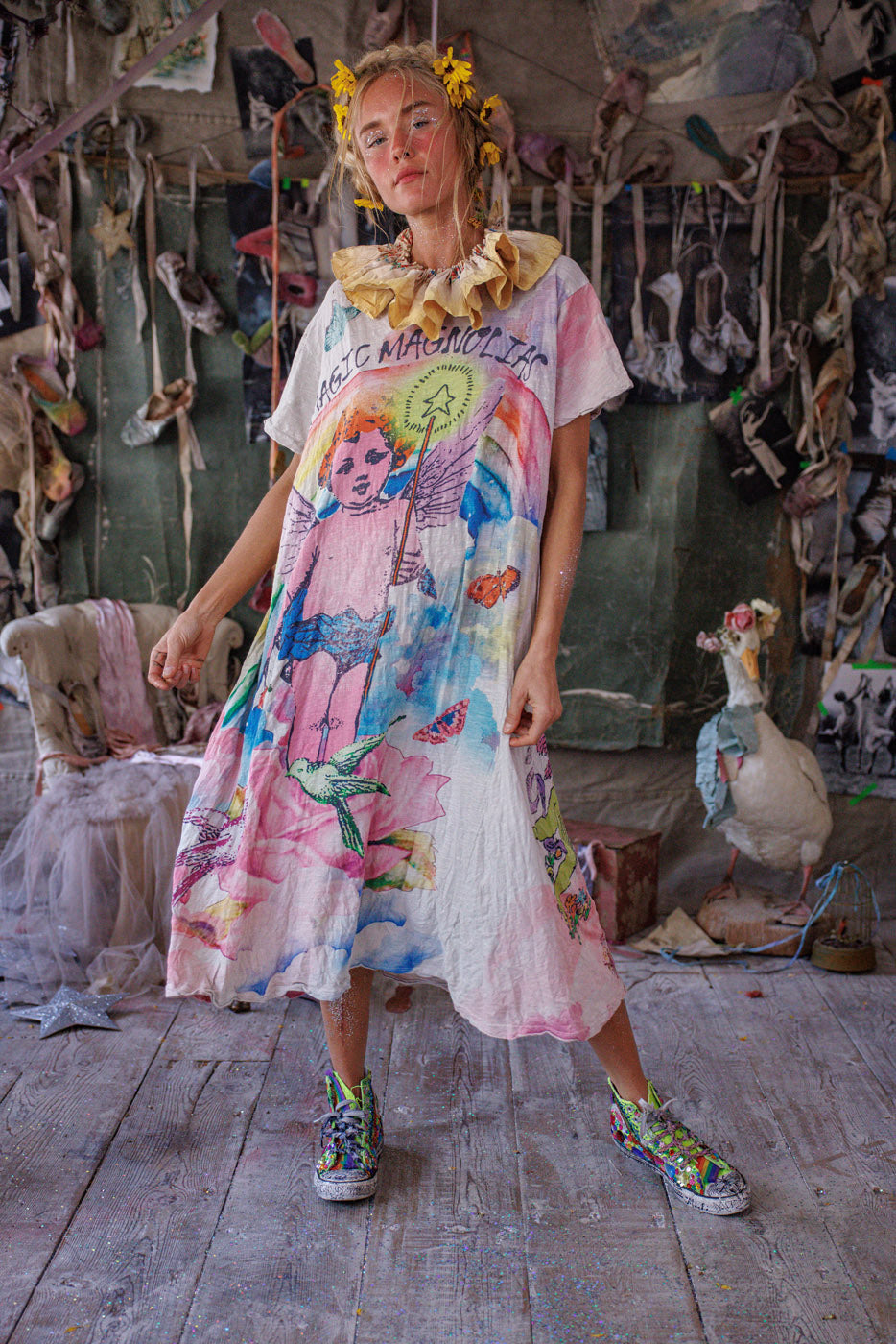 Magiškos magnolijos T suknelė Mėnesiena 