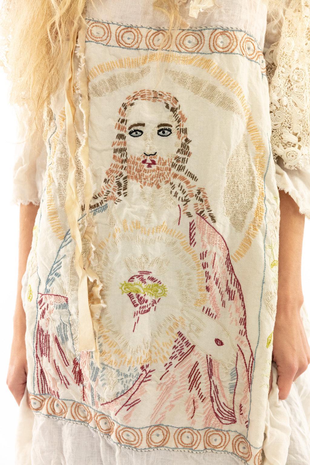 Embroidered Junipero Jesus Dress - Magnolia Pearl Clothing