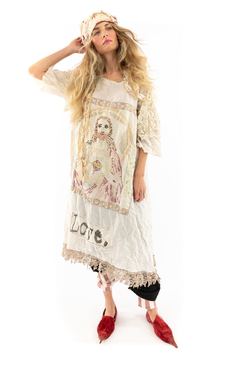 Embroidered Junipero Jesus Dress - Magnolia Pearl Clothing