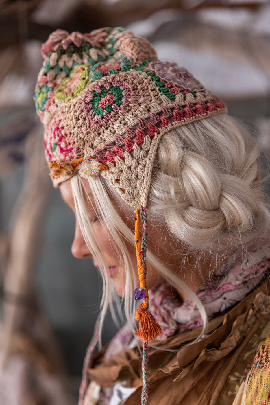 Quiltwork Brux Trapper Hat Magnolia Pearl Clothing