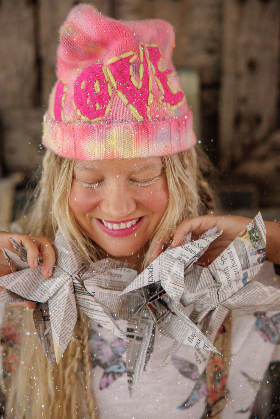 Love Beanie Magnolia Pearl Clothing cashmere tie dye print