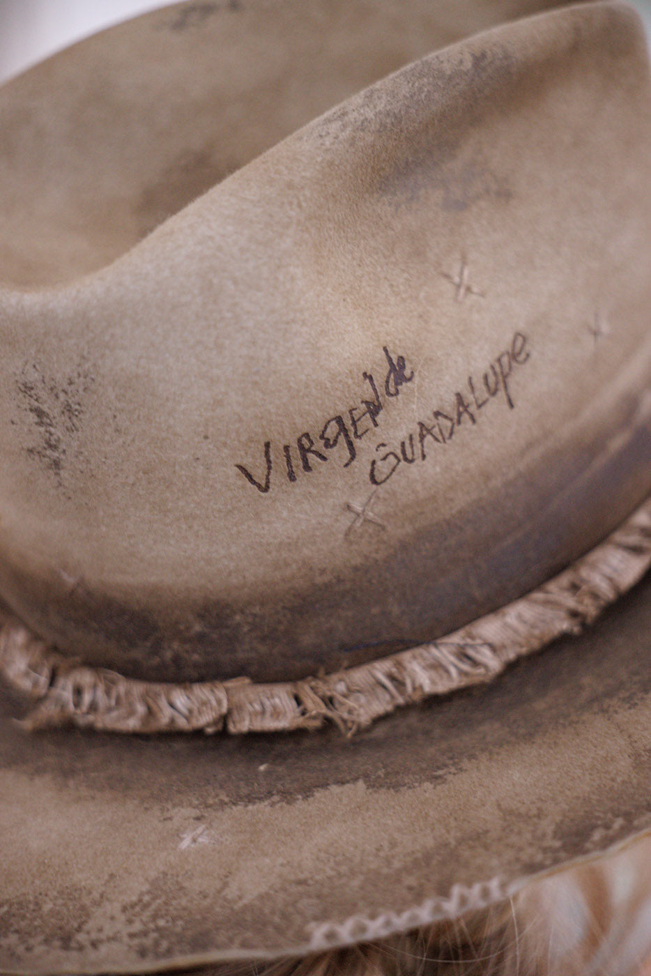 Hand-Embroidered Virgen de Guadalupe Crushed Fedora