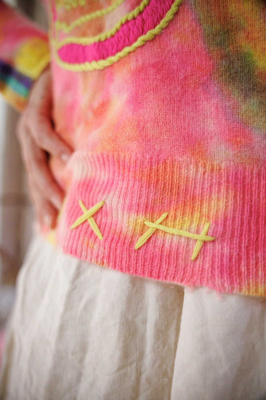 Embroidered Zip Hoodie Magnolia Pearl Clothing