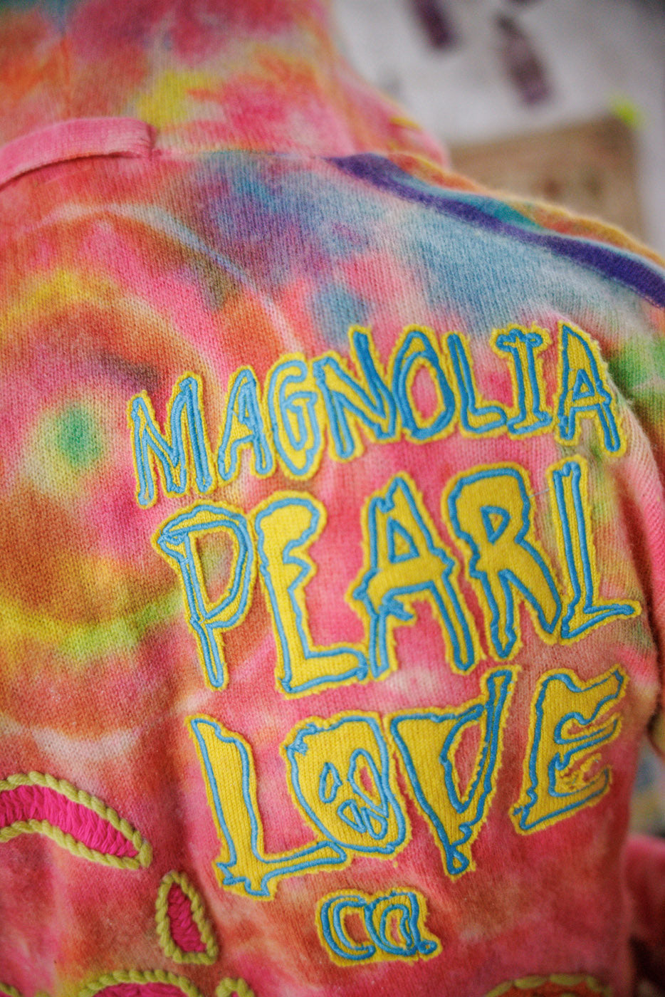 Embroidered Zip Hoodie Magnolia Pearl Clothing