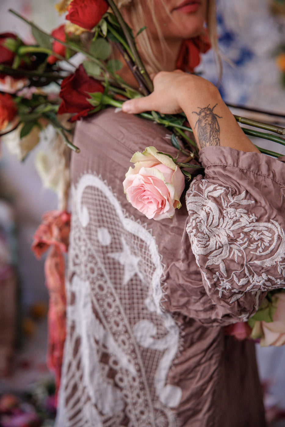 Applikert Velsignet Kimono 