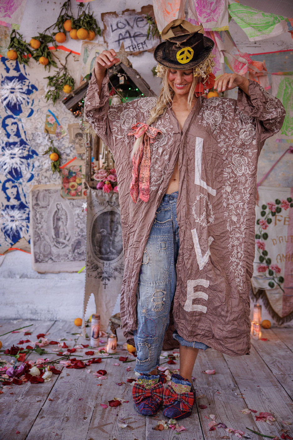 Applikert Velsignet Kimono 