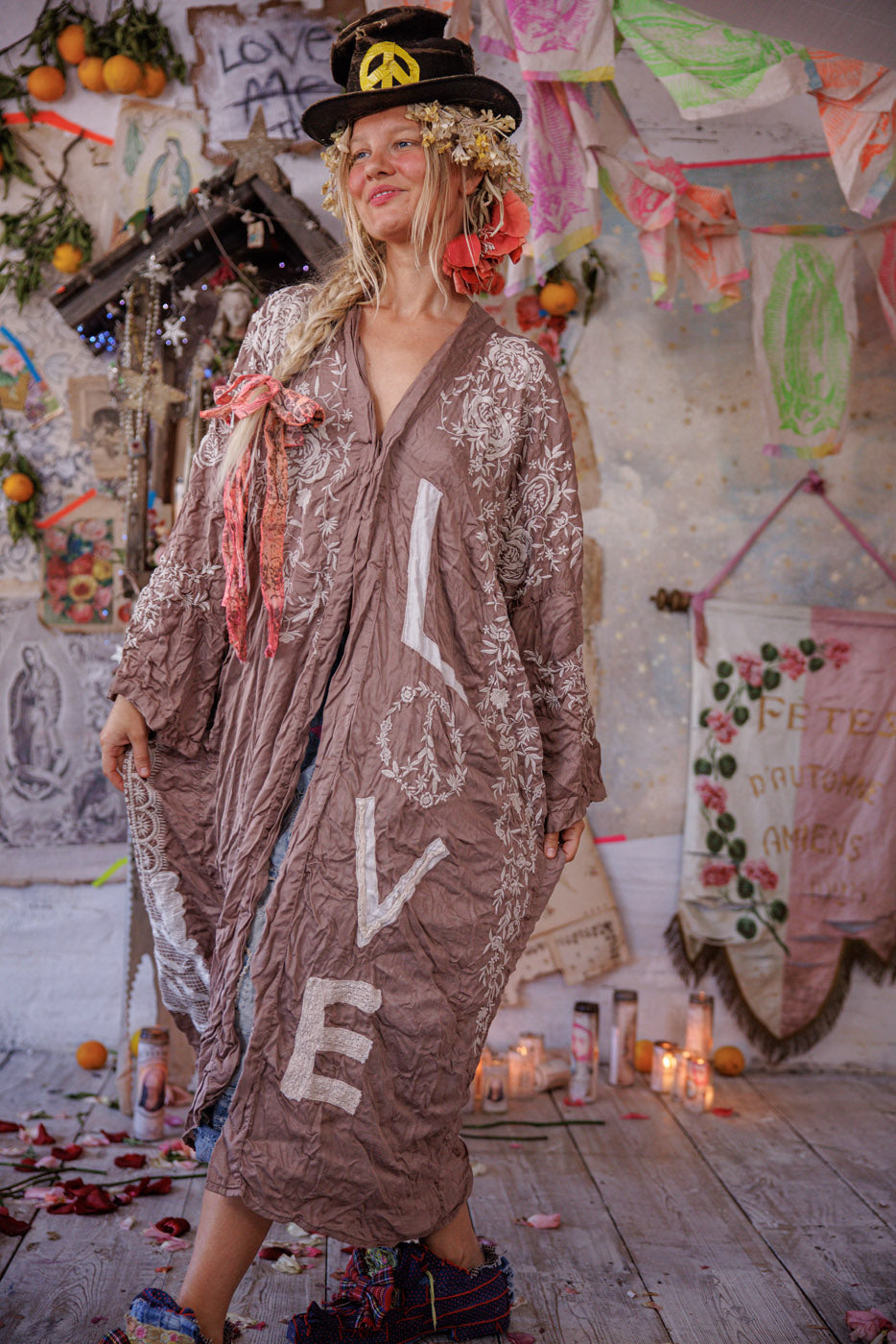 Applikert Velsignet Kimono 