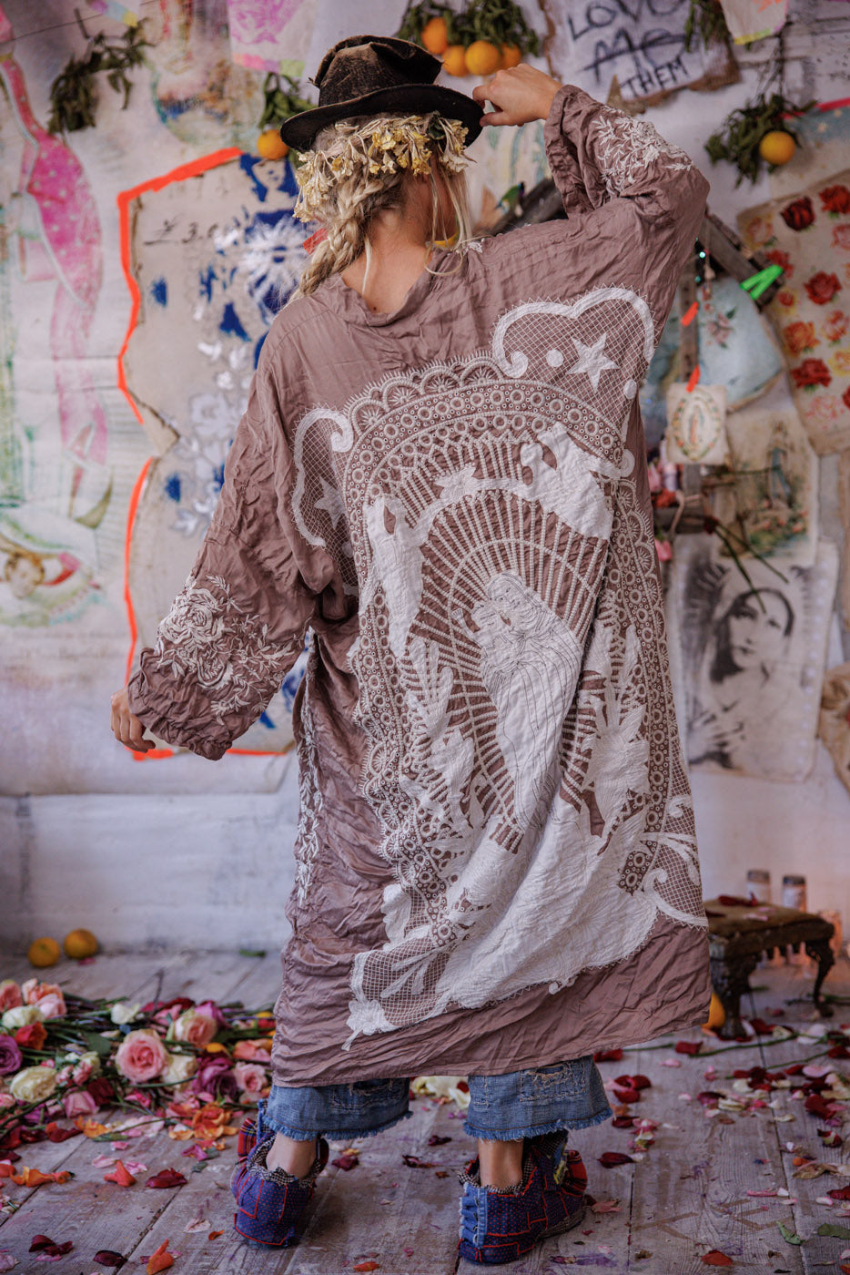 Applikert Velsignet Kimono 