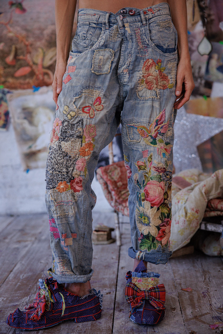 Broderede Toby Miner Denim 