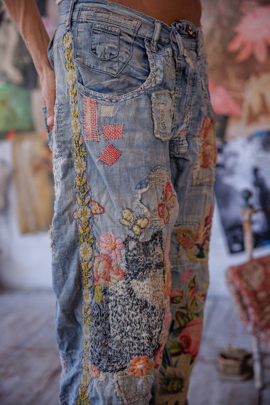 Broderede Toby Miner Denim 