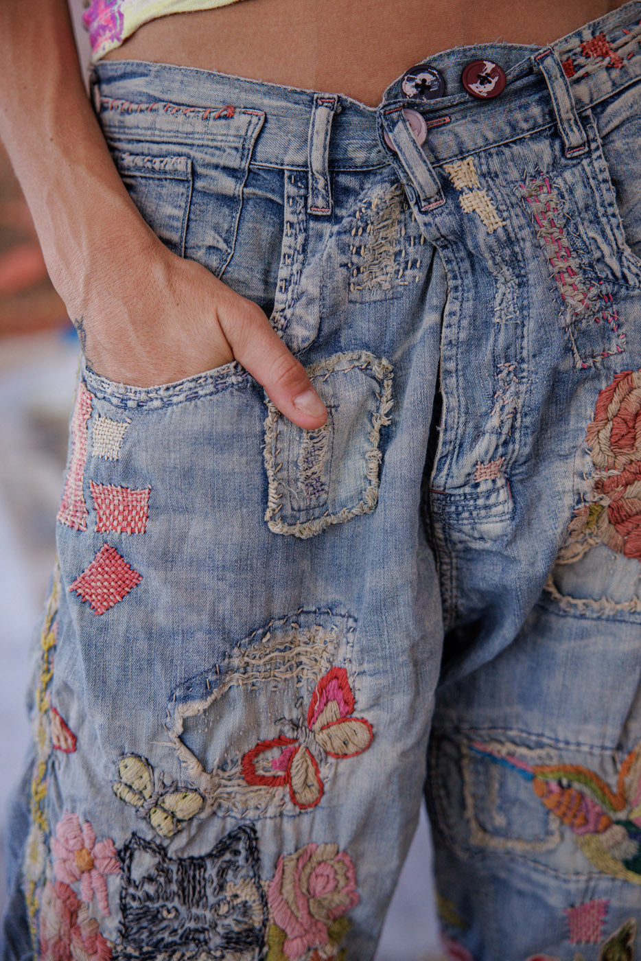 Broderede Toby Miner Denim 