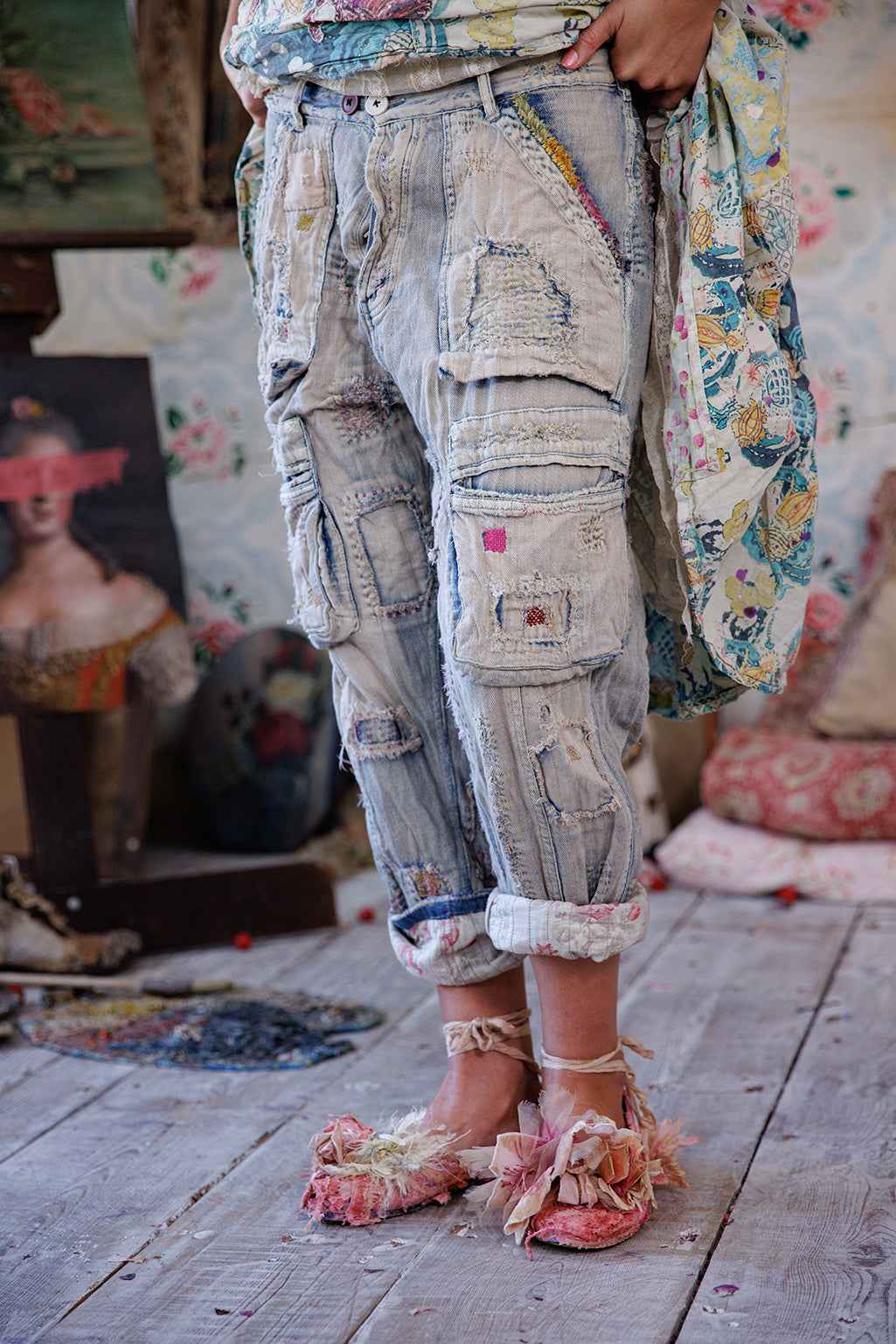 Quilted Tatum Cargo Denims Magnolia Pearl Clothing