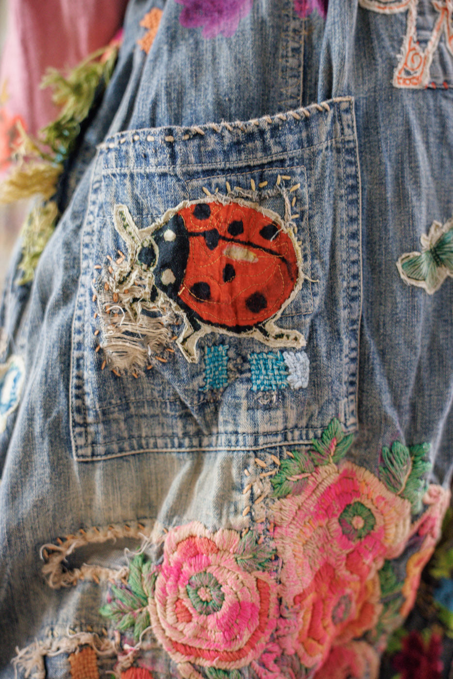 Embroidered Art Graphic Frankie Denims Magnolia Pearl Clothing