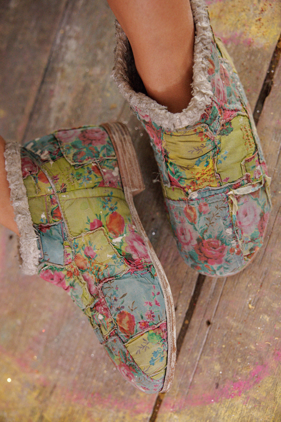 Patchwork Ranchero Boots Magnolia Pearl Clothing