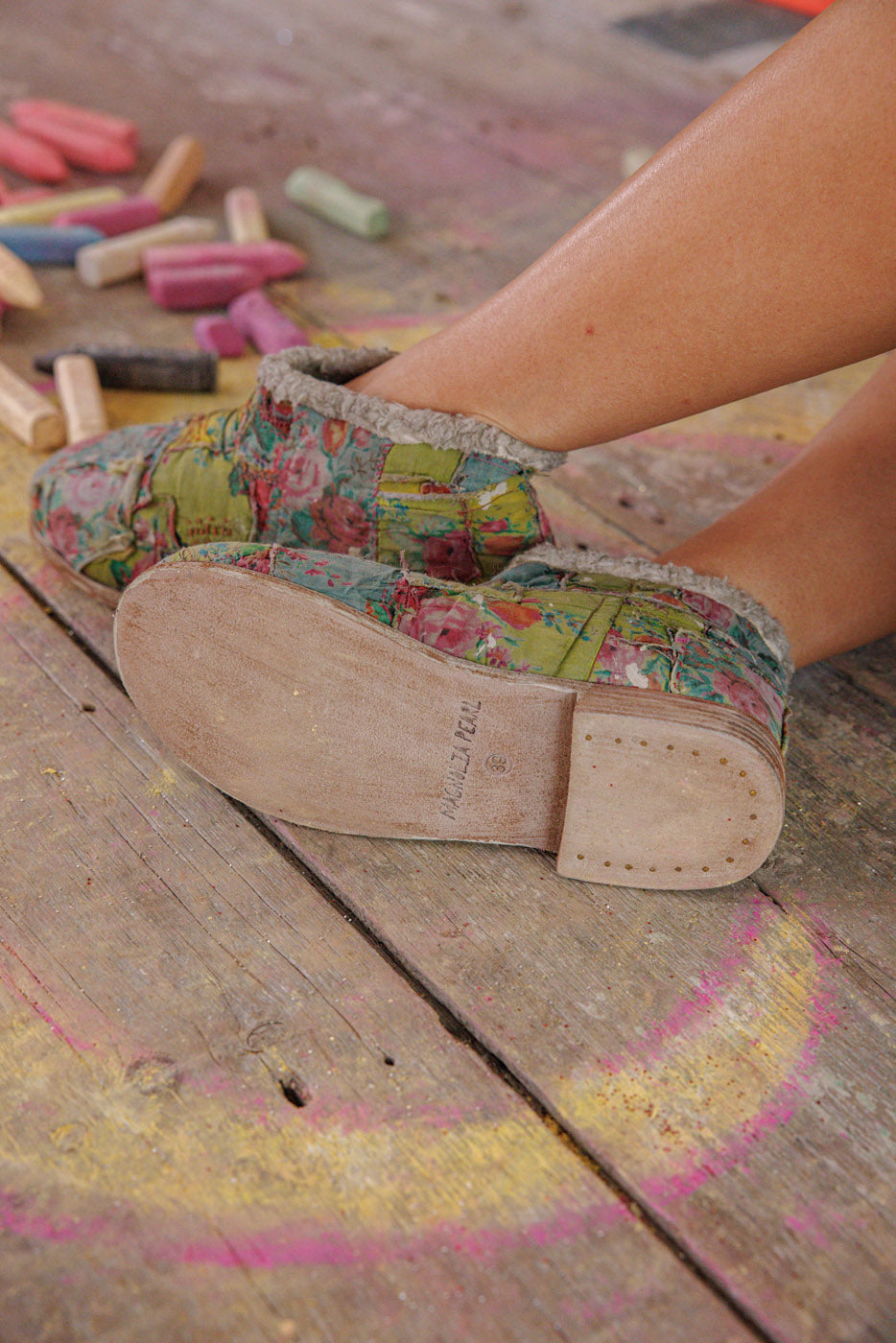 Patchwork Ranchero Boots Magnolia Pearl Clothing