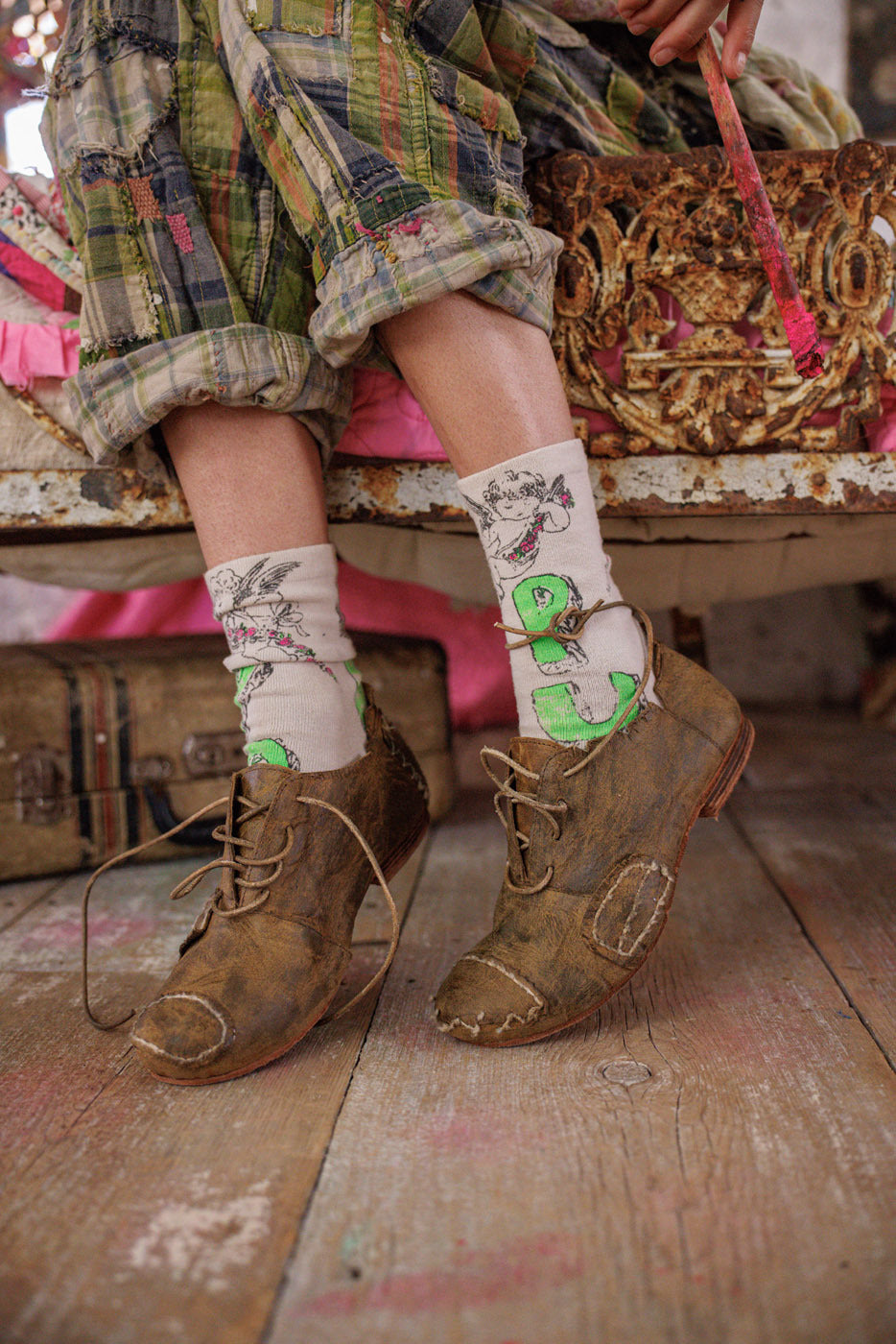 Hand Stitched Howard Oxfords Stock Broker Magnolia Pearl