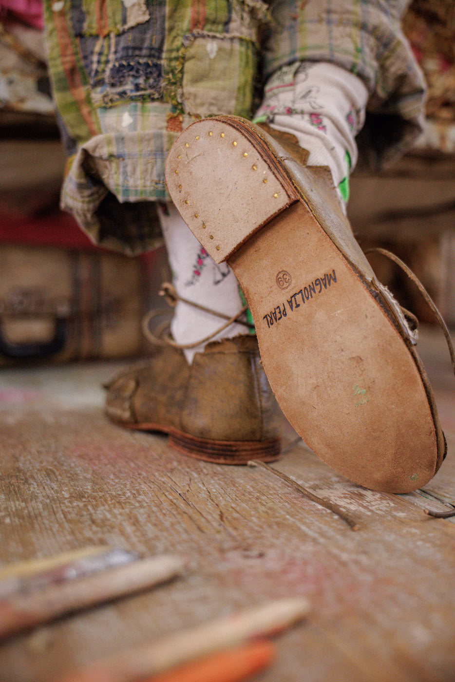 Hand Stitched Howard Oxfords Stock Broker Magnolia Pearl