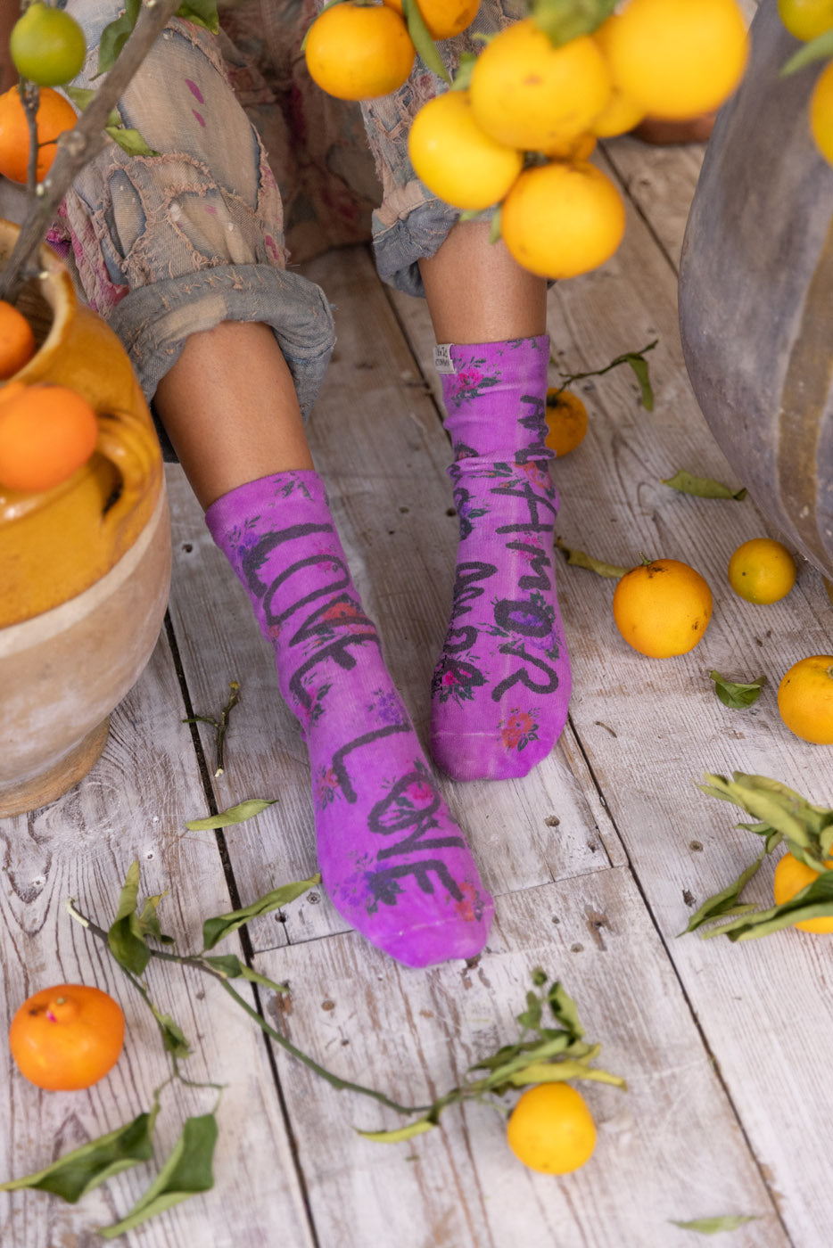 Floral Love Amor MP Socks Magnolia Pearl Clothing