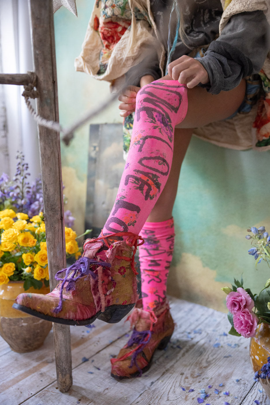 Chaussettes OTK Floral Love Amor 