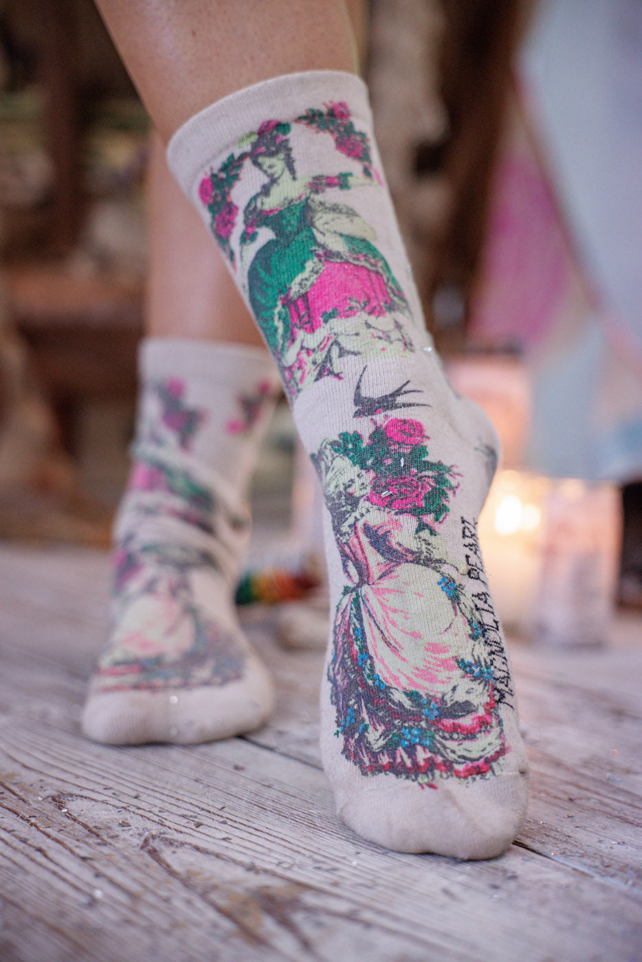 La Dame Verte MP Socks Magnolia Pearl Clothing