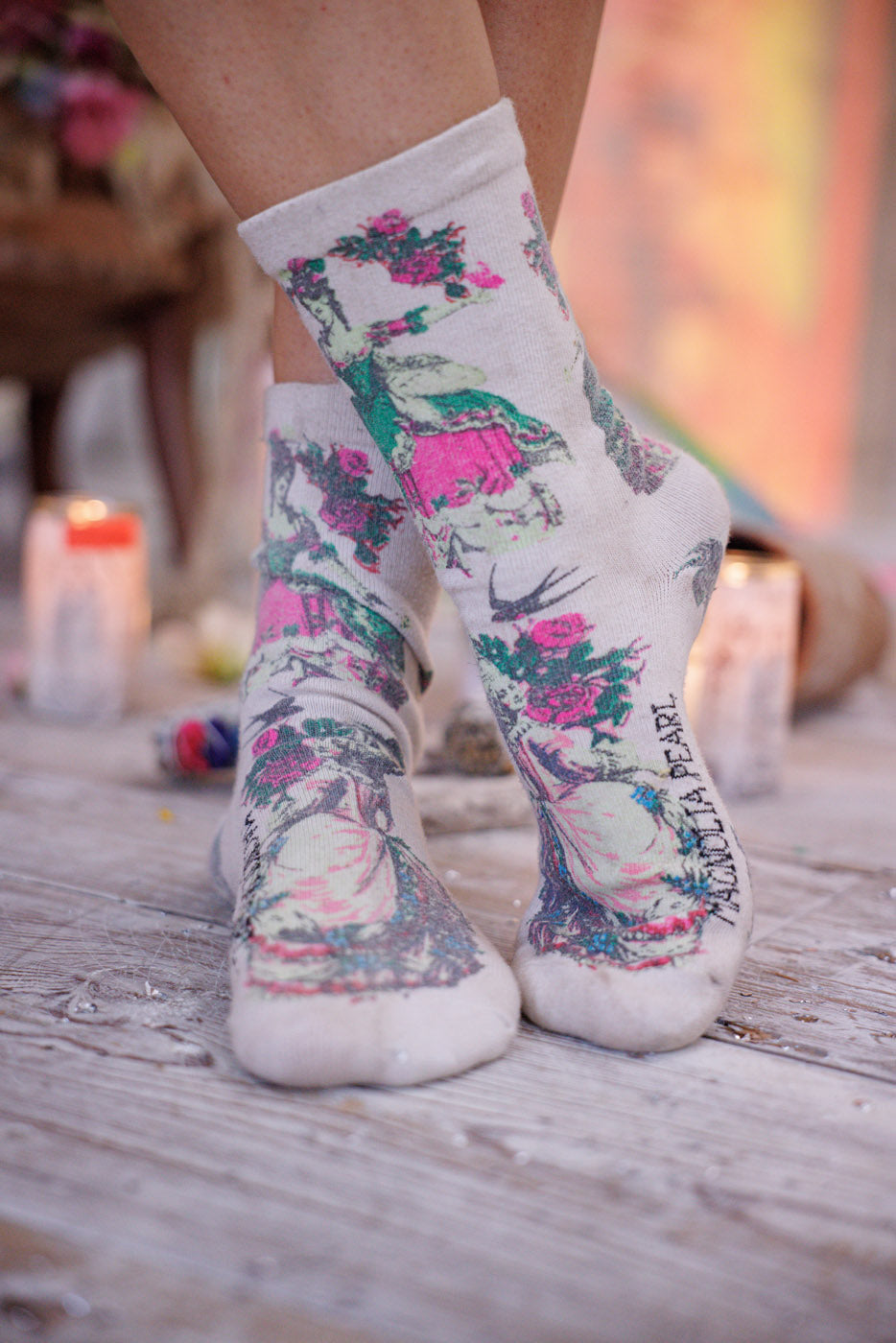 La Dame Verte MP Socks Magnolia Pearl Clothing