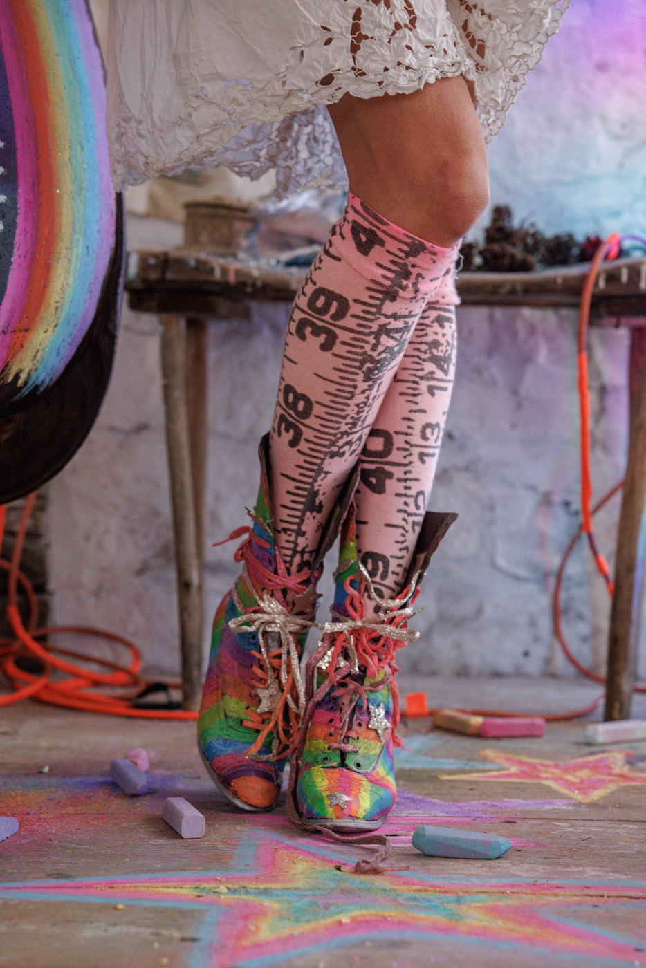 Tapeline OTK Socks Magnolia Pearl Clothing