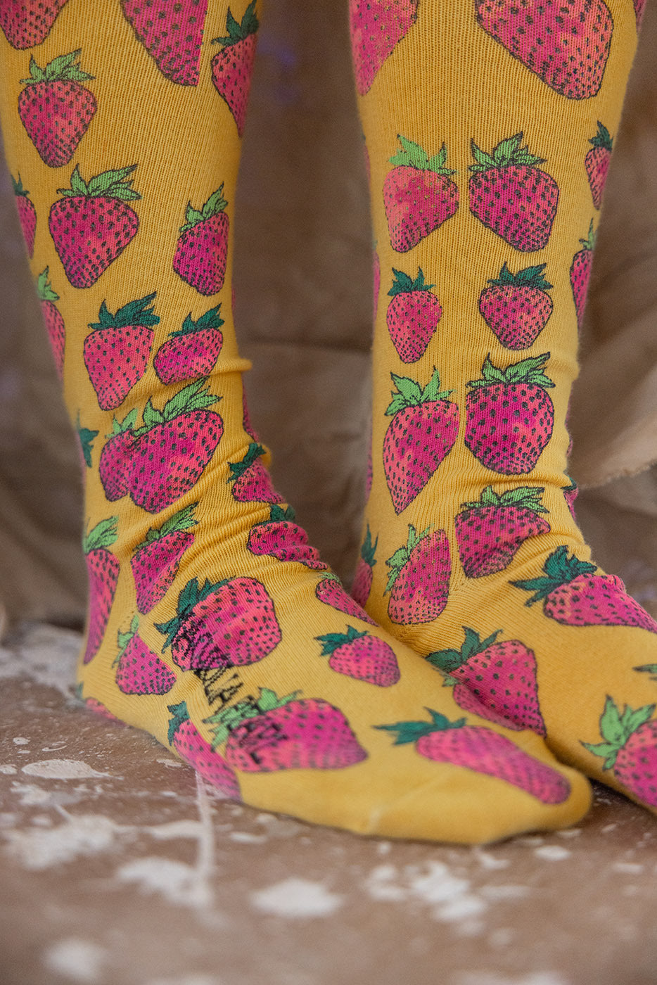 Strawberry Over The Knee Socks Angel Food Magnolia Pearl