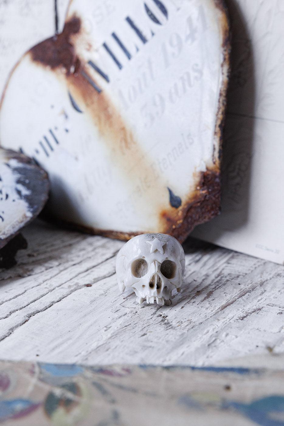 Beloved Antler Skull Ring