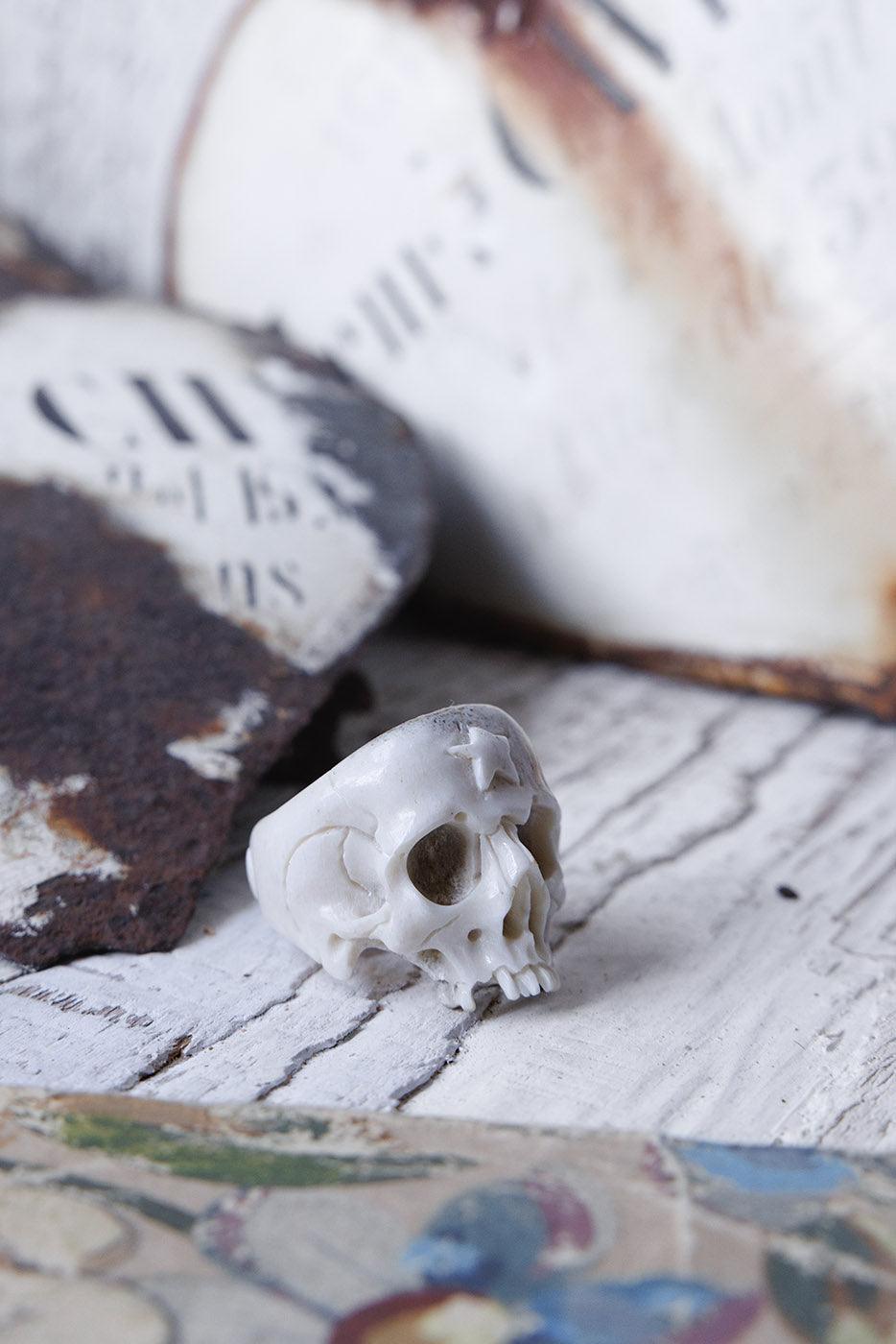 Beloved Antler Skull Ring