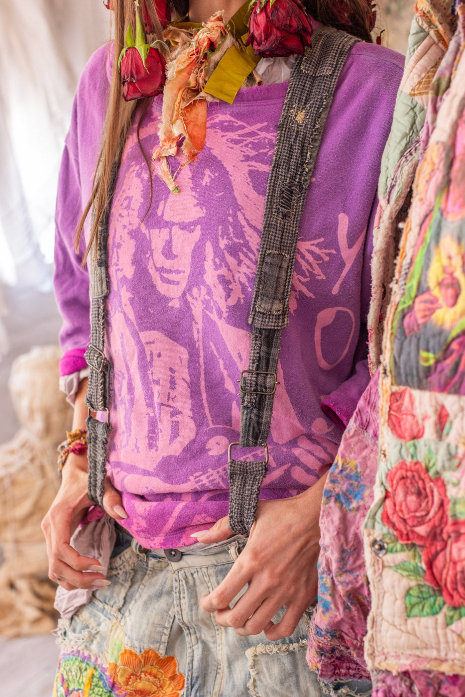 Patchwork Shae Suspender Magnolia Pearl Clothing