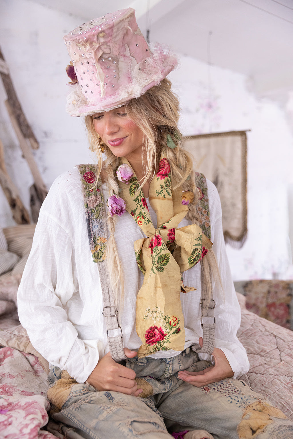 Embroidered Shae Suspenders Magnolia Pearl Clothing