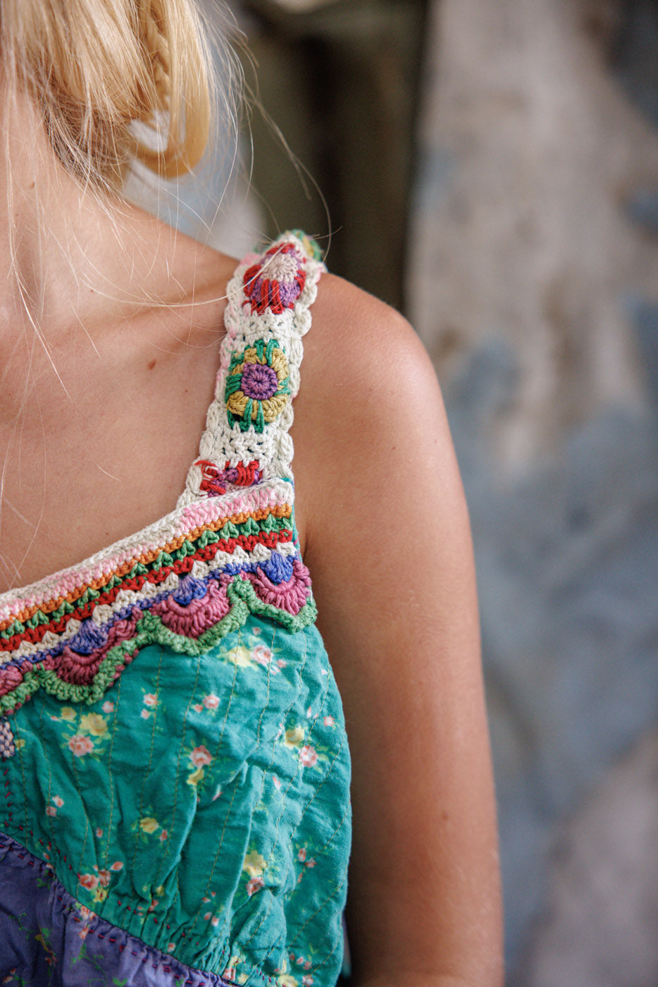 Olive Crochet Ruffle Cami