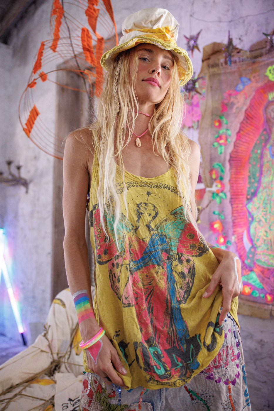 Hija Del Cosmos Lana Tanque Alta Visibilidad 