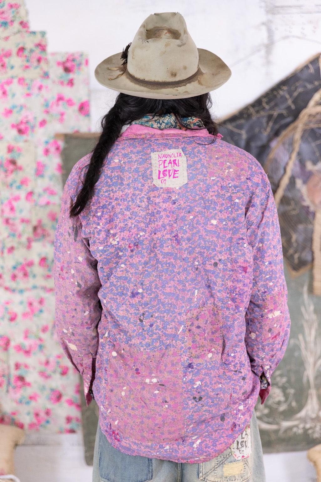 Floral Boyfriend Shirt - Magnolia Pearl Clothing