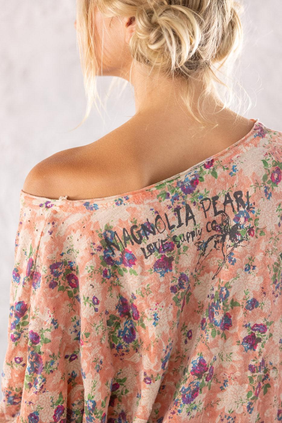 Camiseta Viggo con estampado floral de bloques 