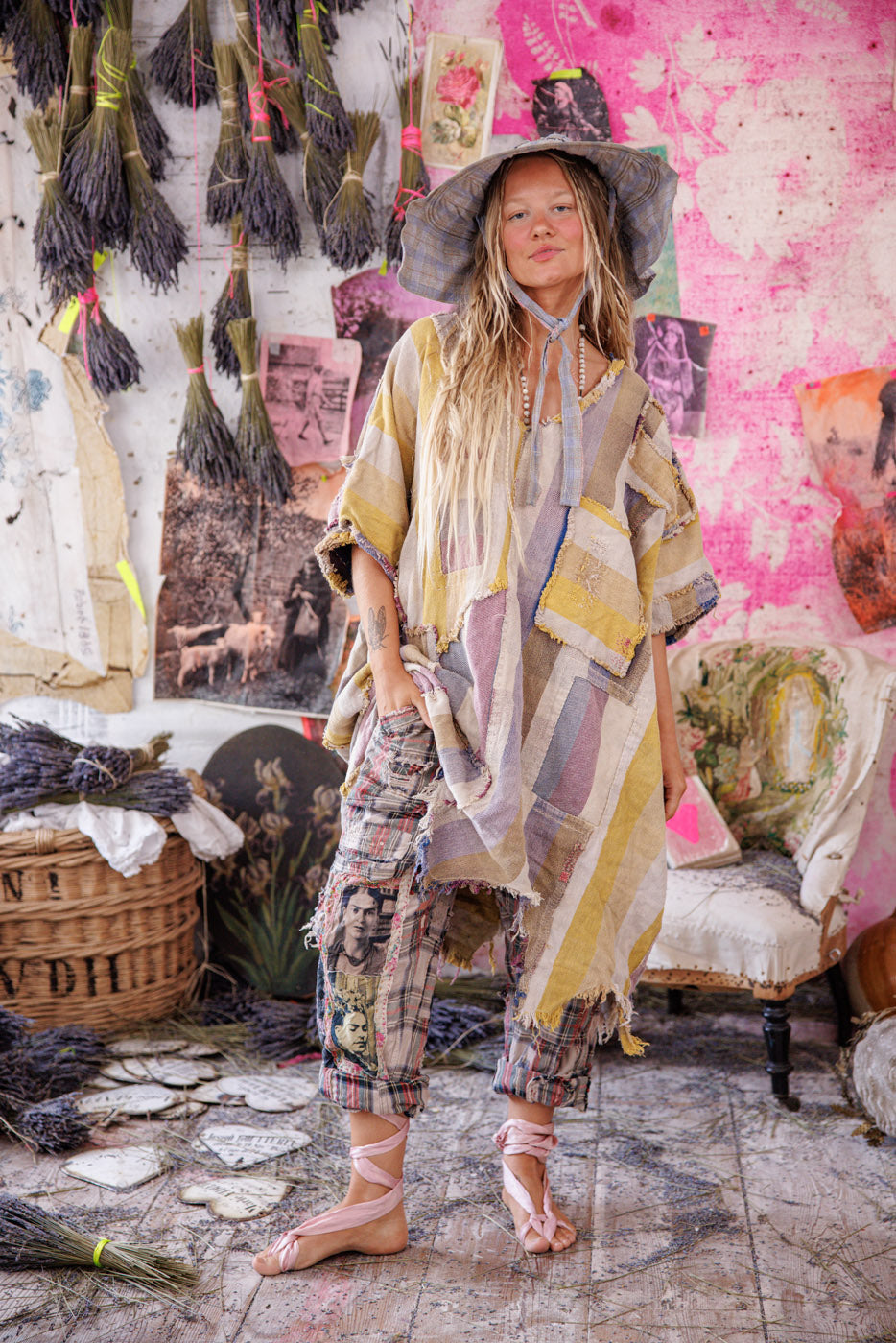 Yarn Dyed Veda Poncho Magnolia Pearl Clothing