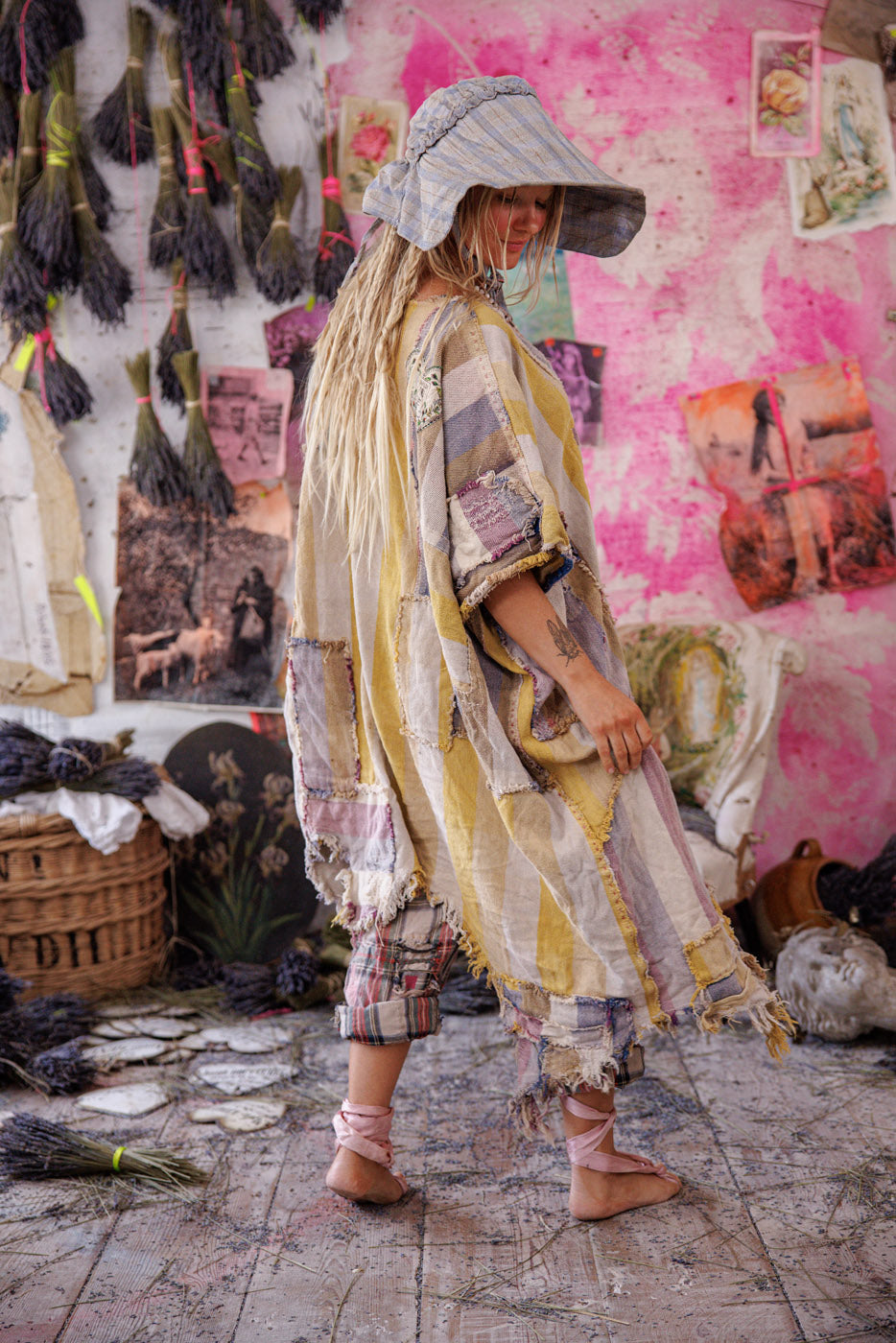 Yarn Dyed Veda Poncho Magnolia Pearl Clothing