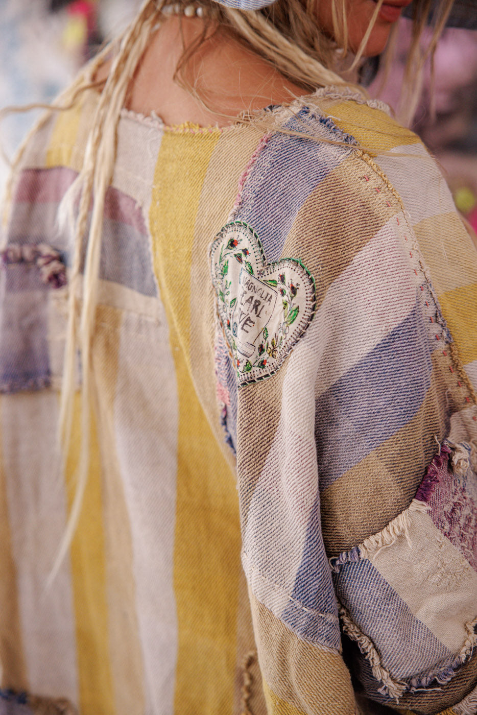 Yarn Dyed Veda Poncho Magnolia Pearl Clothing