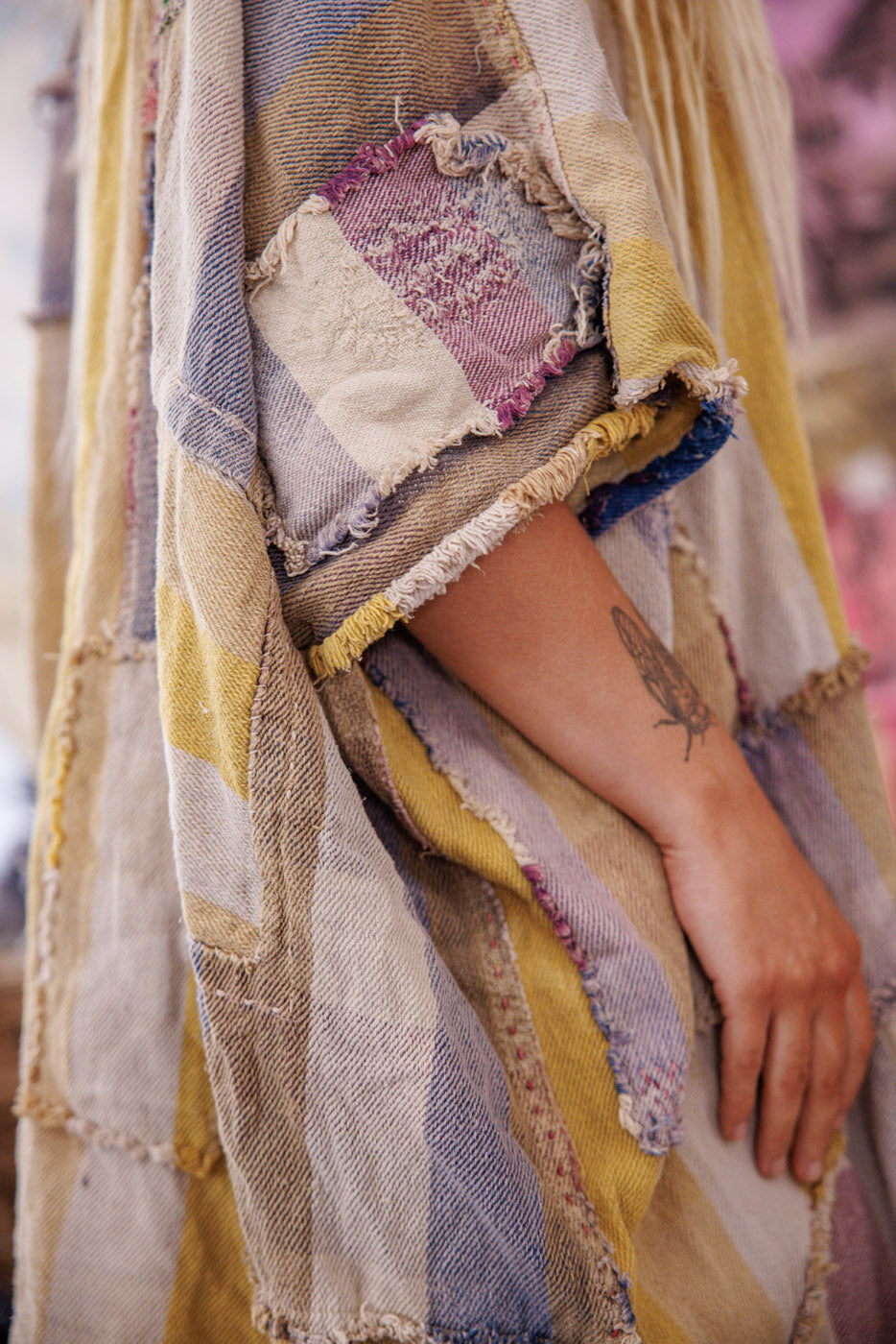 Yarn Dyed Veda Poncho Magnolia Pearl Clothing