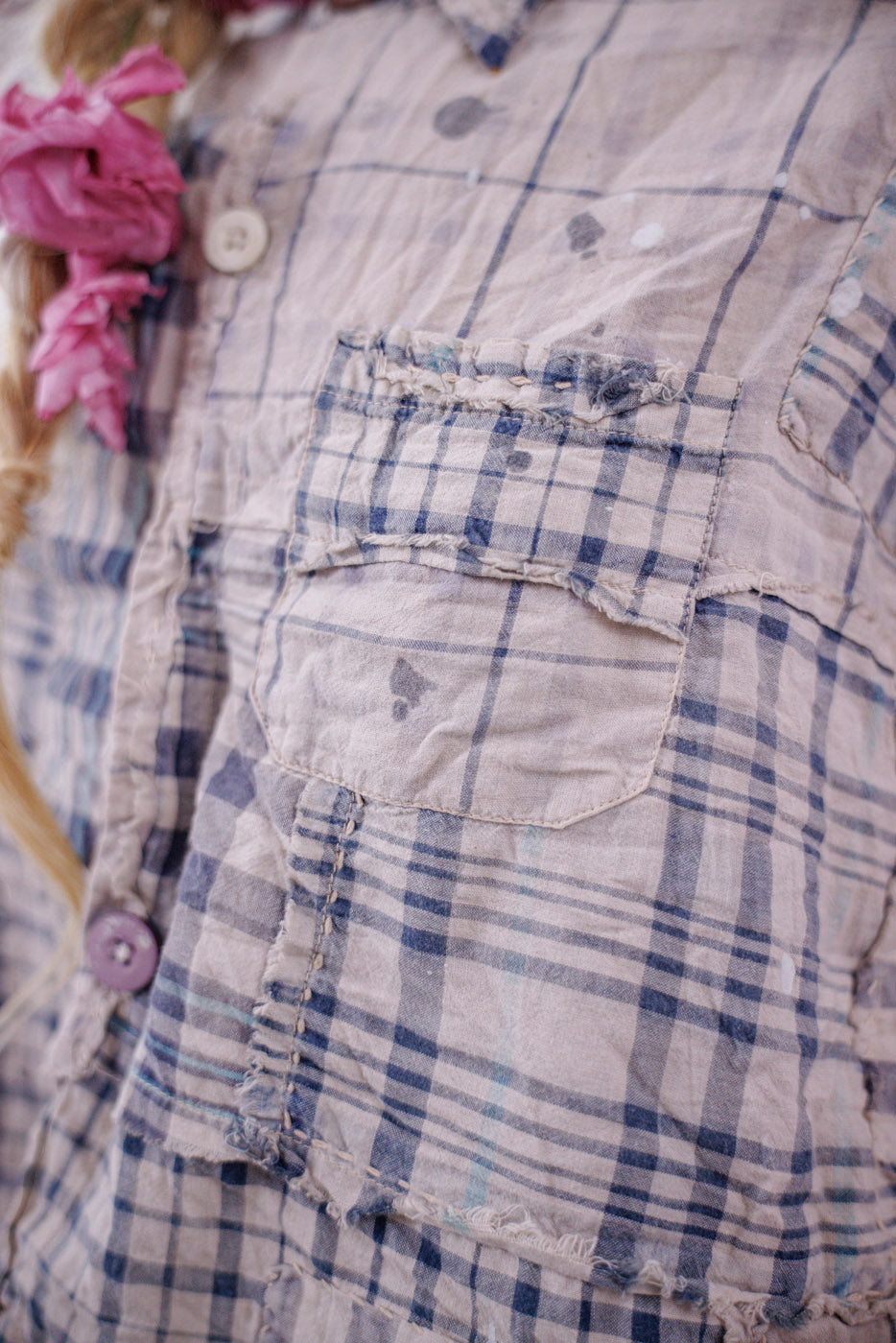 Patchwork Adison Workshirt Magnolia Pearl Clothing