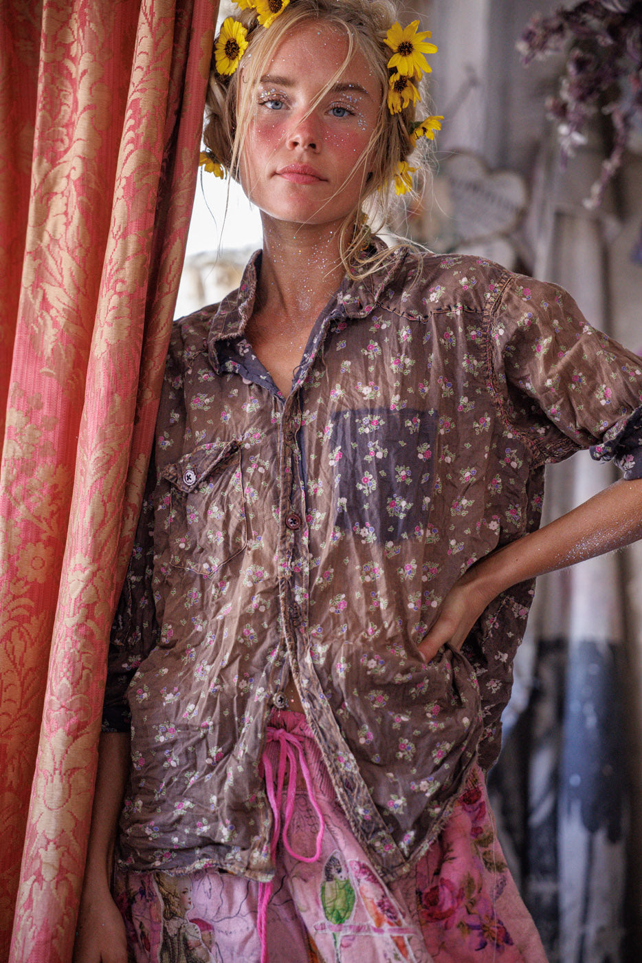 Kelly Vakarų Marškiniai Natūralus Grožis 