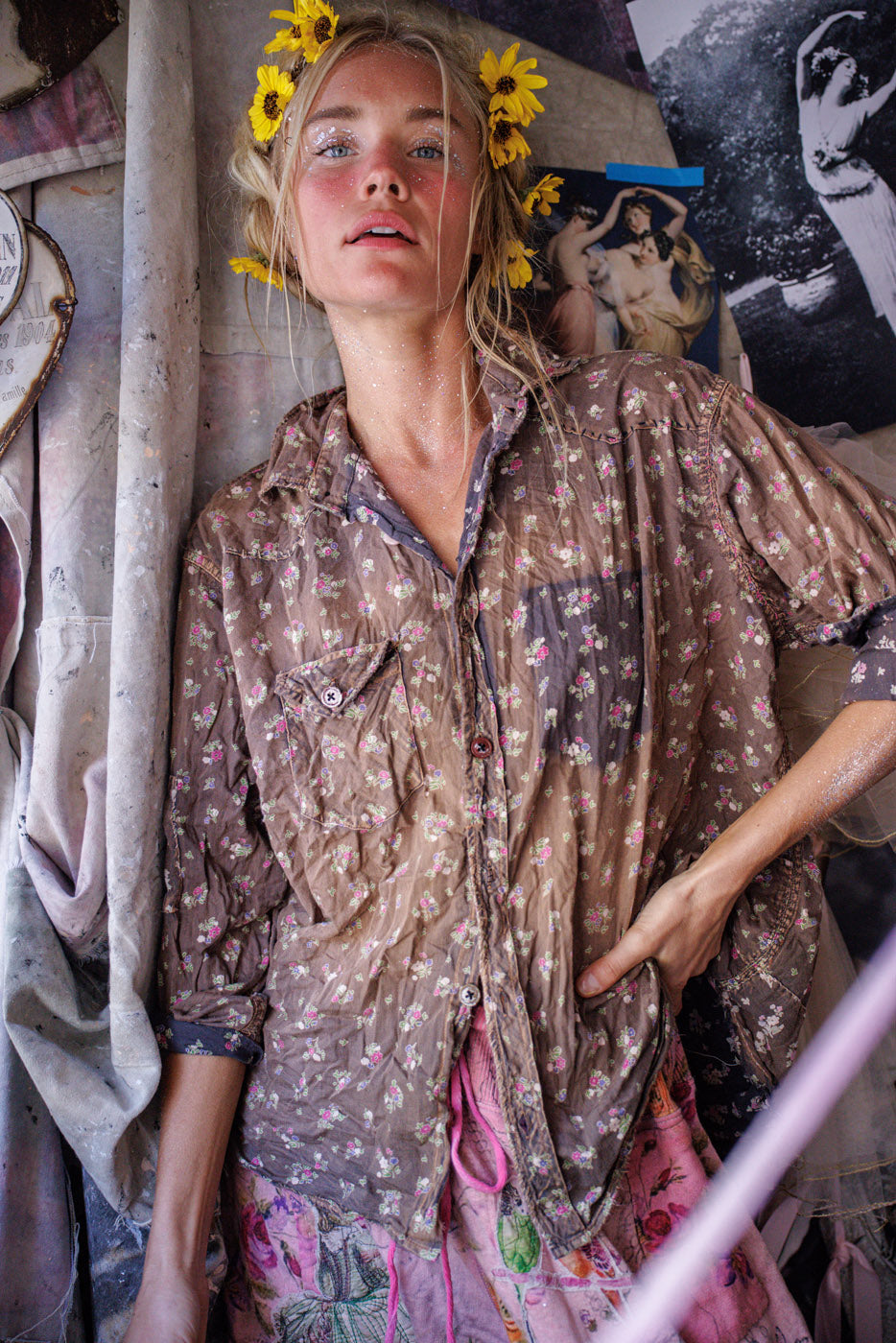 Kelly Vakarų Marškiniai Natūralus Grožis 