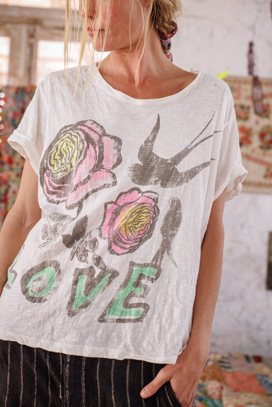 Victorian Love Birds T Magnolia Pearl Clothing