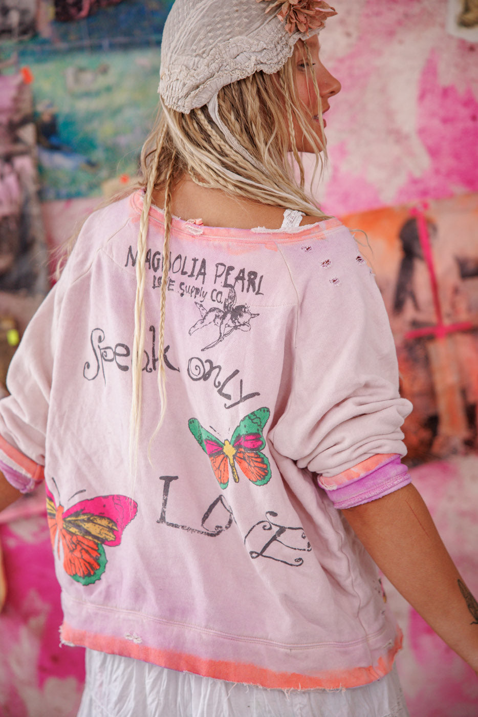 Victorian Posy Richi Sweatshirt Magnolia Pearl Clothing