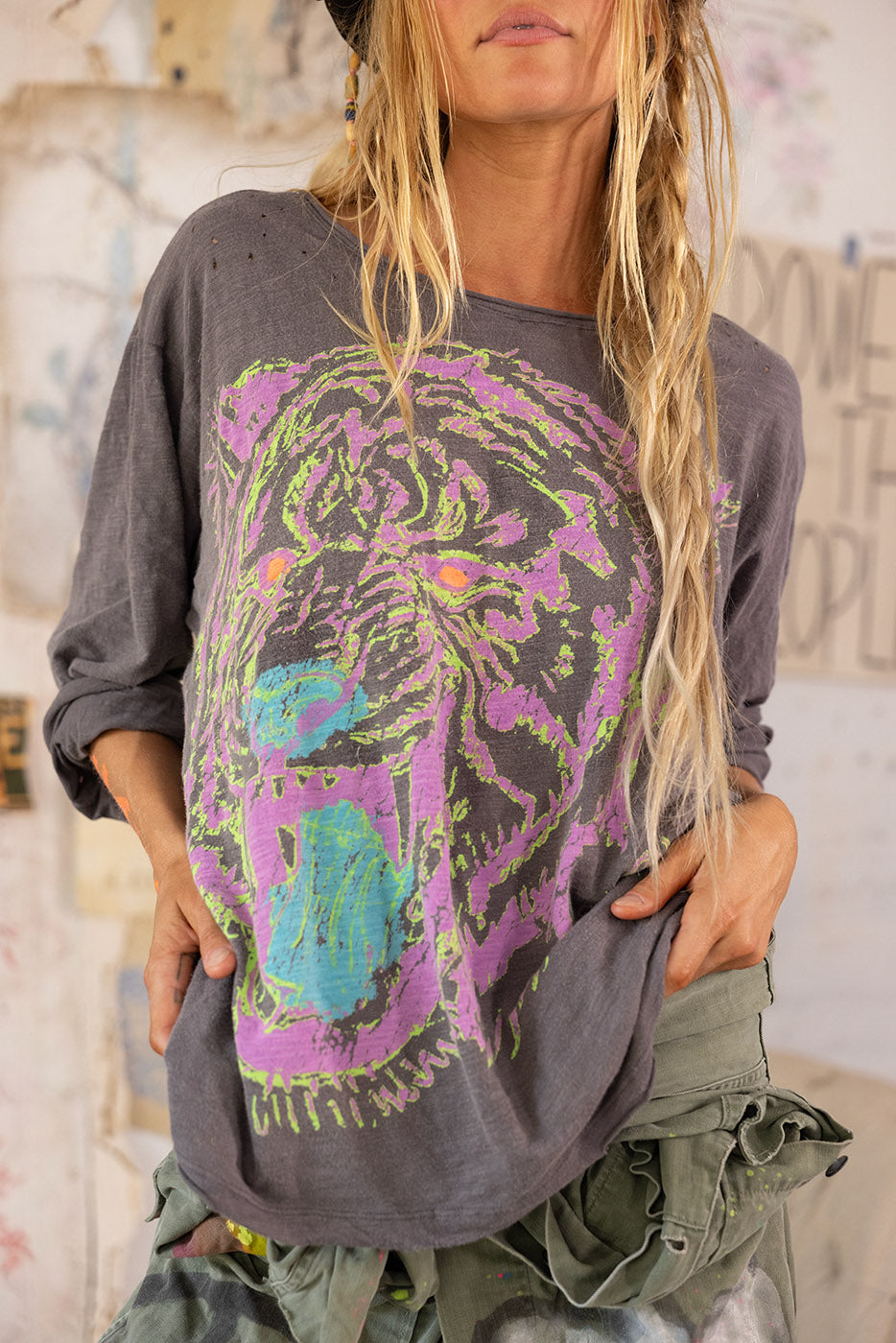 Tiger Face Viggo T Magnolia Pearl Clothing